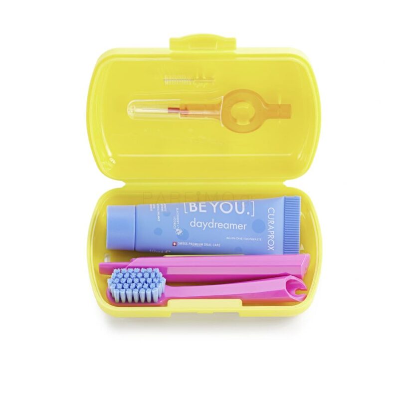 curaprox travel set yellow